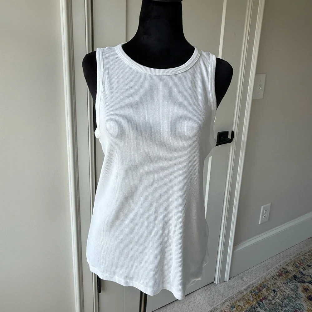 J Crew Factory | Sleeveless Tank Top | White | L - Picture 5 of 5